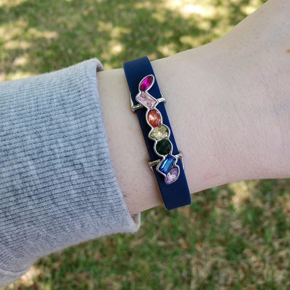 KEEP Collective Rainbow Geo Bar-Silver 🌈